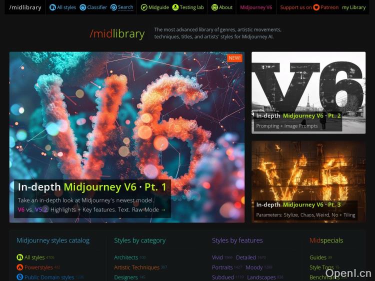 MJ图书馆 - Midjourney AI Styles Library and Guide【全英文】
